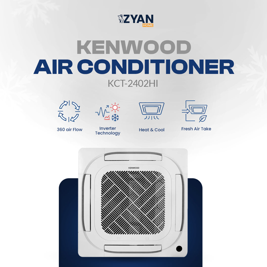 Kenwood Air Conditioner - Cassette Inverter KCT-2402HI | 4802HI Heat & Cool