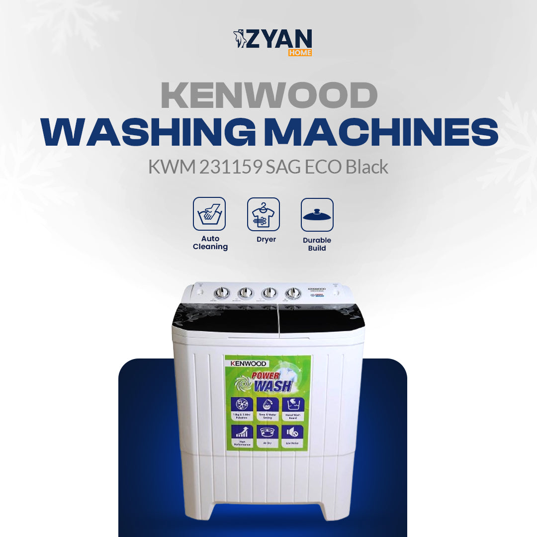 KENWOOD Twin Tub Washing Machine (Semi Automatic) KWM 211059 SAG ECO - KWM 231159 SAG ECO Powerwash Series