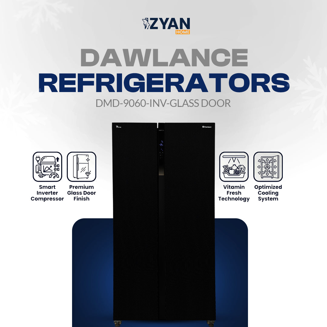 Dawlance Refrigerator-DMD-9060-INV-GLASS DOOR