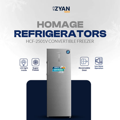 Homage Deep Freezer HCF-2501V CONVERTIBLE FREEZER