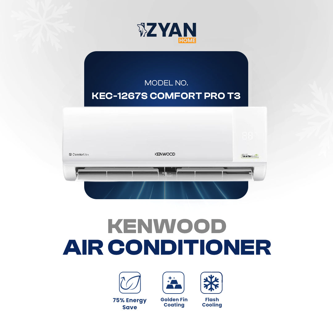 Kenwood Air Conditioner- E-COMFORT PRO T3 60% Energy Efficiency Heat & Cool Inverter