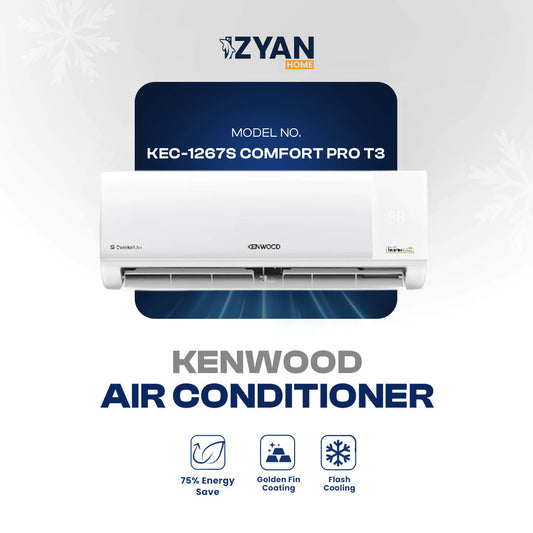 Kenwood Air Conditioner- E-COMFORT PRO T3 60% Energy Efficiency Heat & Cool Inverter
