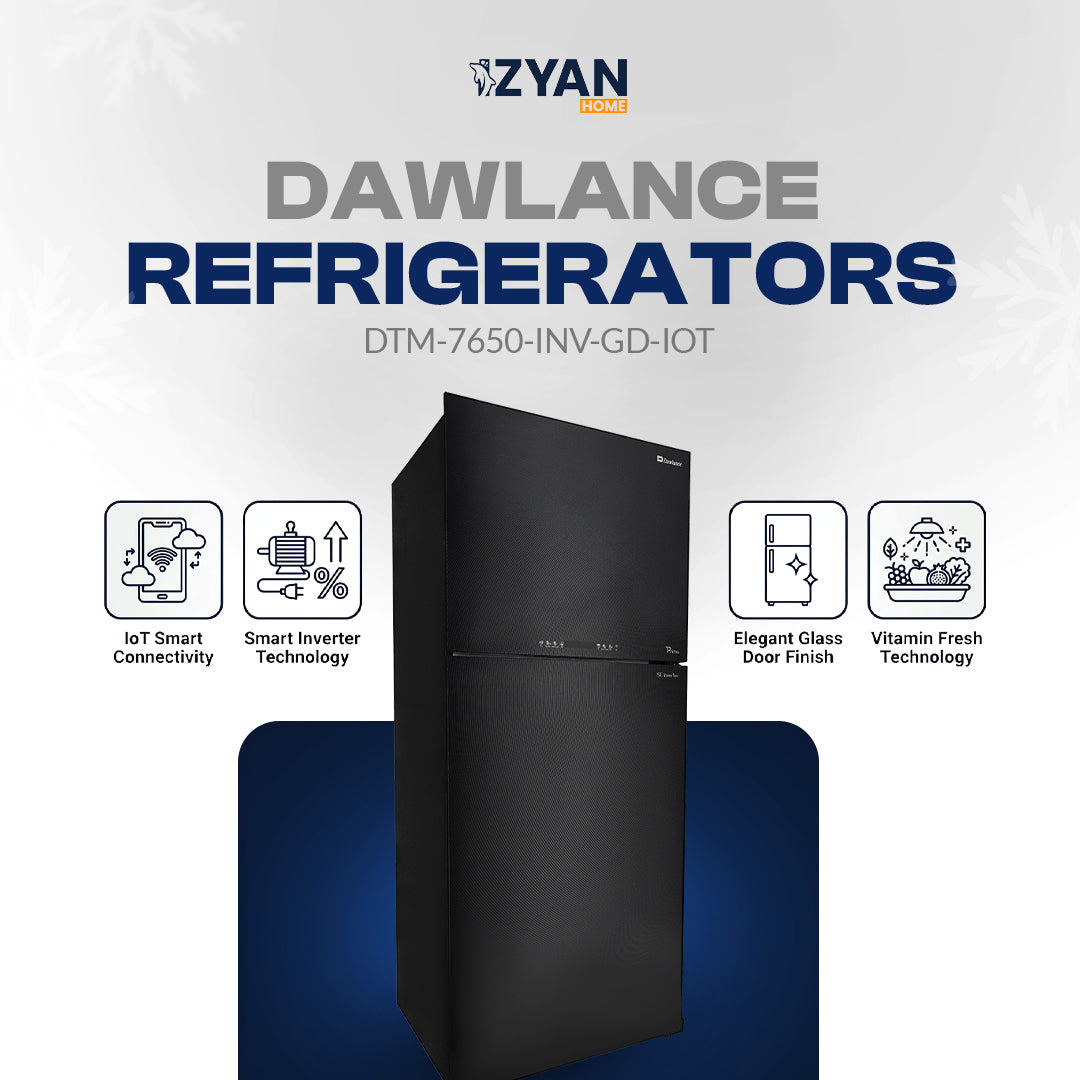 Dawlance Refrigerator-DTM-7650-IOT-GLASS-DOOR-INVERTER