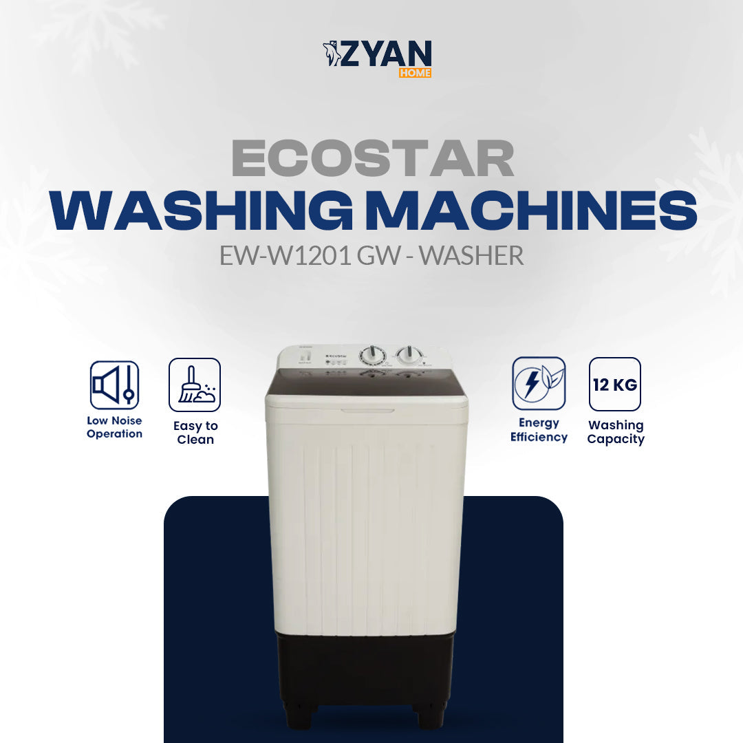 Ecostar Washing Machine EW-W1201 GW - WASHER
