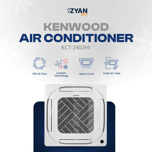 Kenwood Air Conditioner - Cassette Inverter KCT-2402HI | 4802HI Heat & Cool