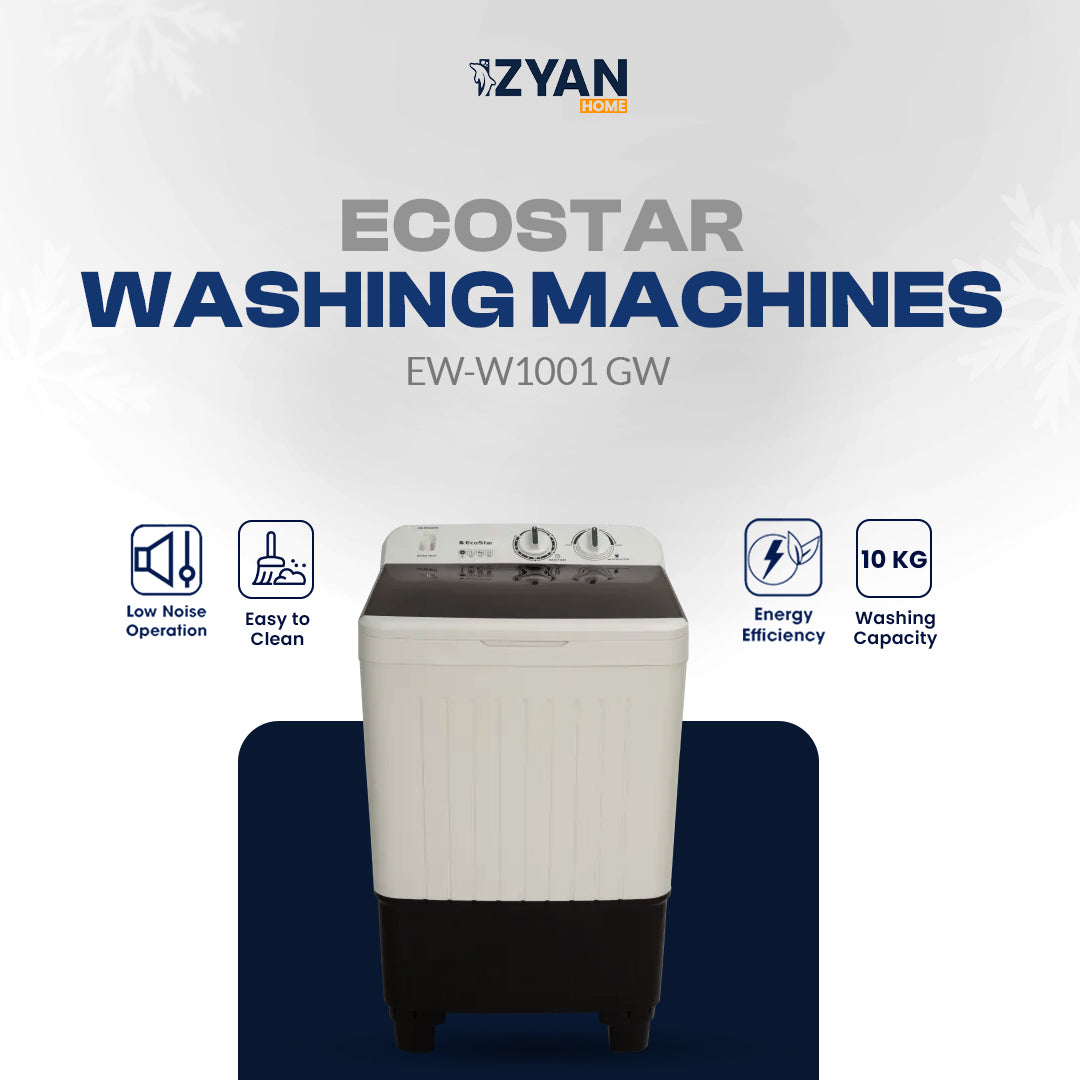 Ecostar Washing Machine EW-W1001 GW - WASHER