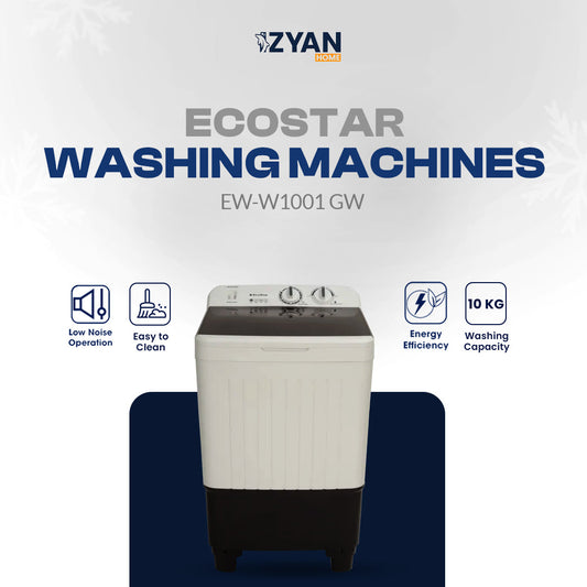 Ecostar Washing Machine EW-W1001 GW - WASHER