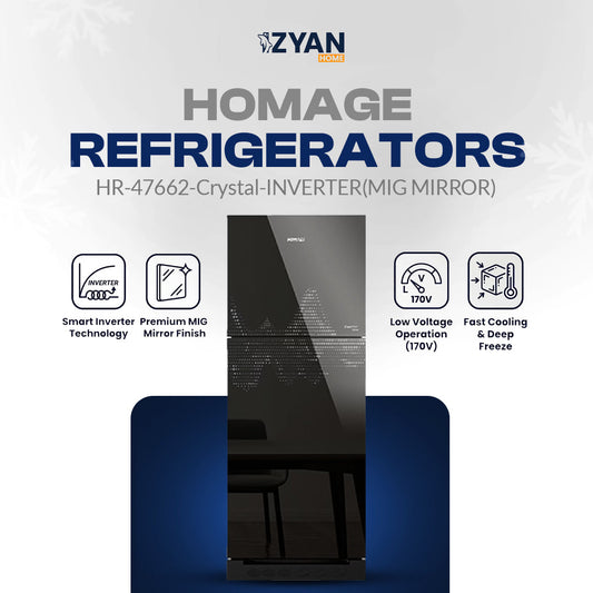 Homage Refrigerator HR-47662-Crystal-INVERTER(MIG MIRROR)