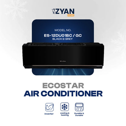 Ecostar Air Conditioner ES-12DU01BC / GC - Black & Grey