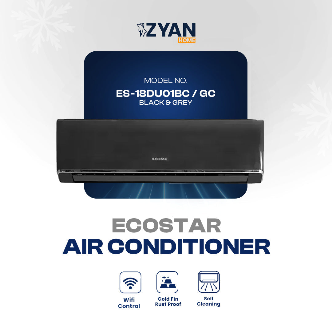 Ecostar Air Conditioner ES-18DU01BC / GC - BLACK & GREY